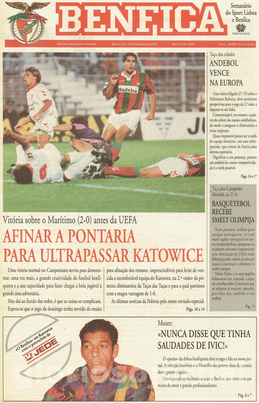 jornal o benfica 2659 1993-09-29